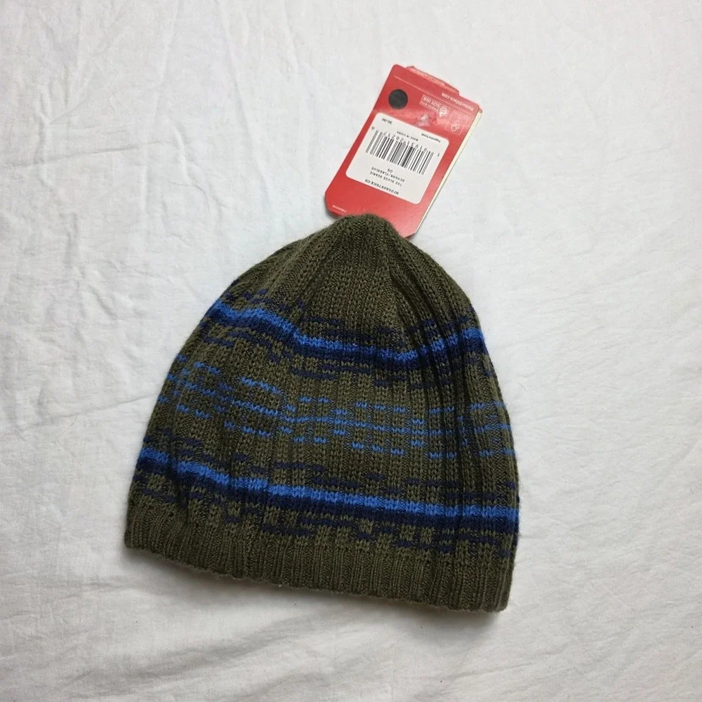 the north face beanie blue green